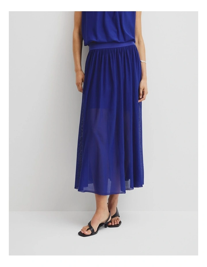 Gauze Knit Skirt in Ultra Blue image 2