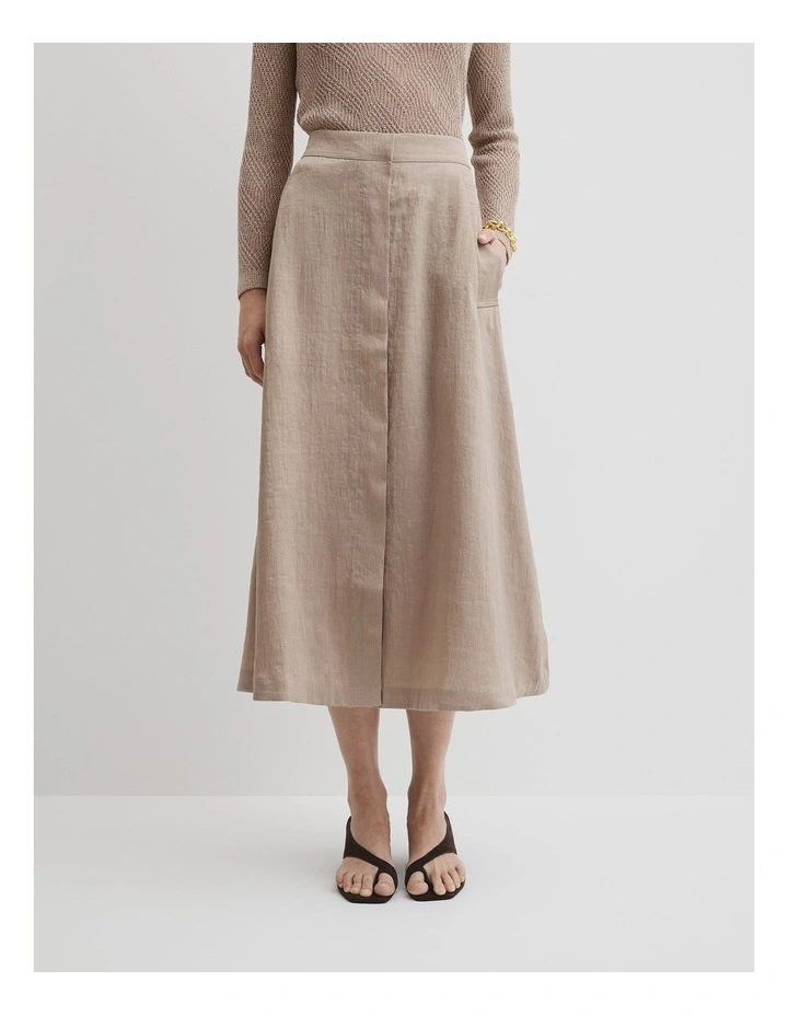 Button Down Skirt in Tapioca image 2