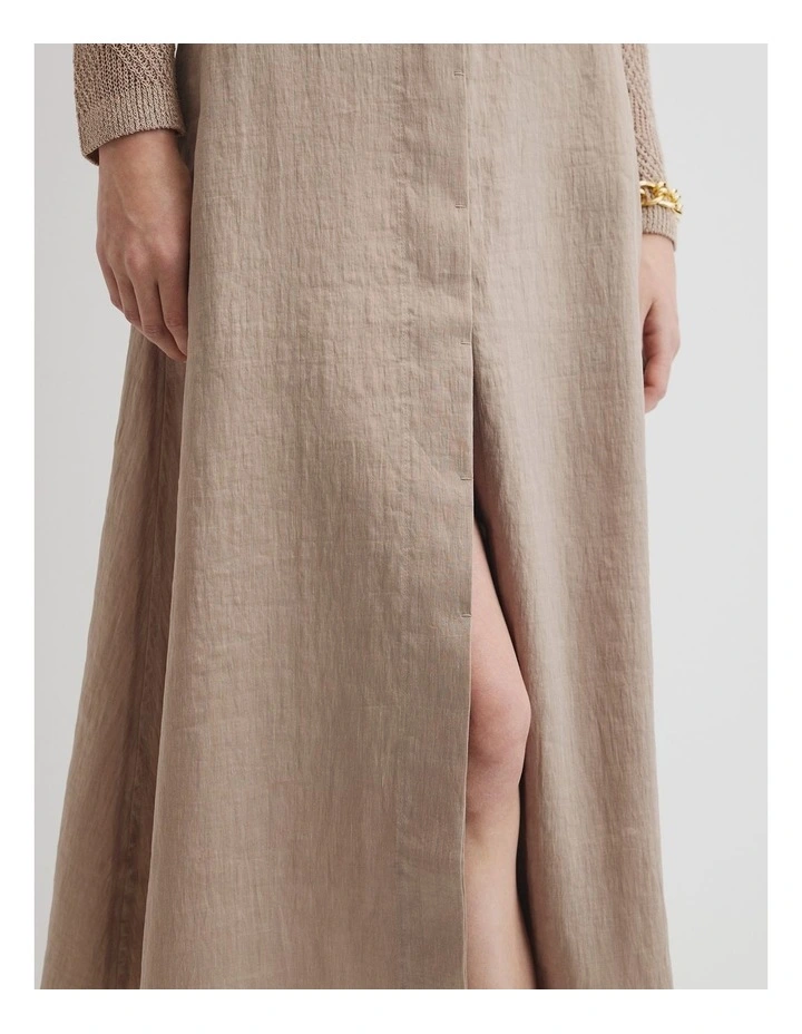 Button Down Skirt in Tapioca image 3