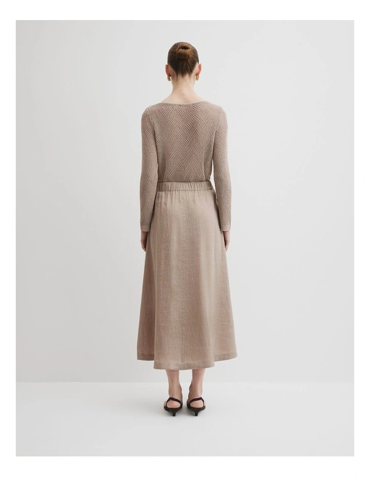 Button Down Skirt in Tapioca image 4