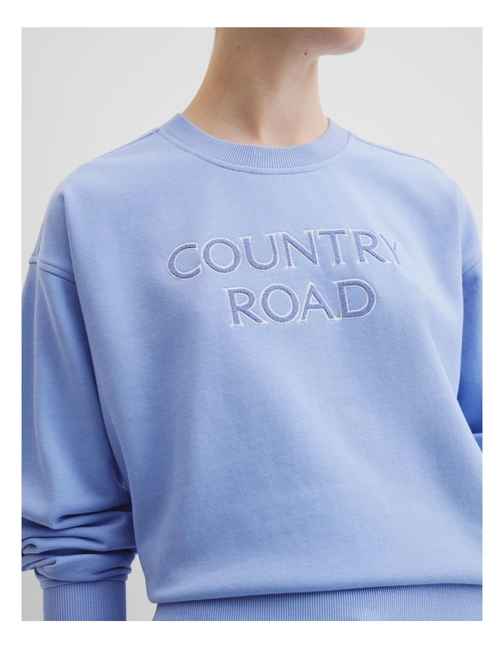Australian Cotton Cr Sweat in Cornflower image 2