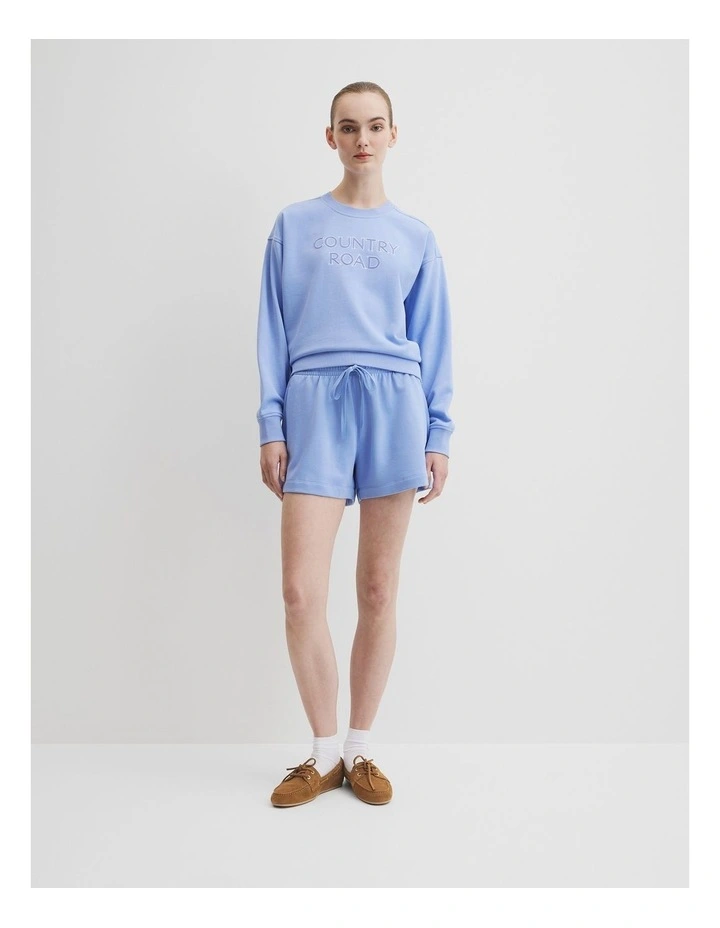 Australian Cotton Cr Sweat in Cornflower image 3