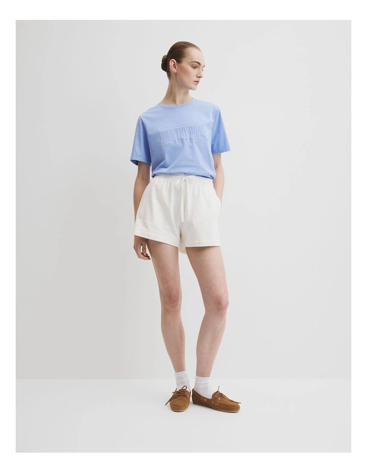 Australian Cotton Heritage Embroidered T-shirt in Cornflower image 3