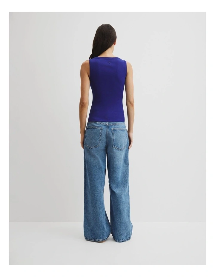 Scoop Rib Tank in Ultra Blue image 4