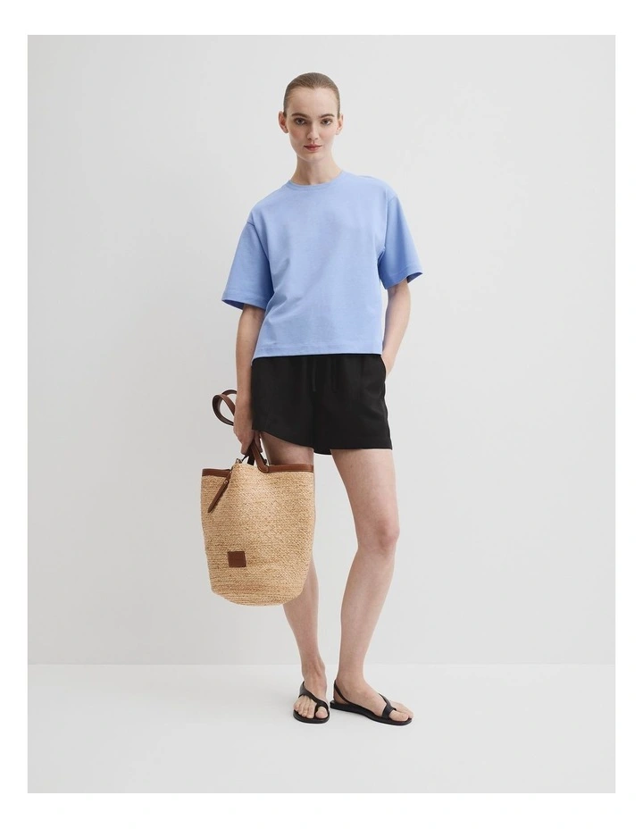 Australian Cotton Boxy T-shirt in Cornflower image 3