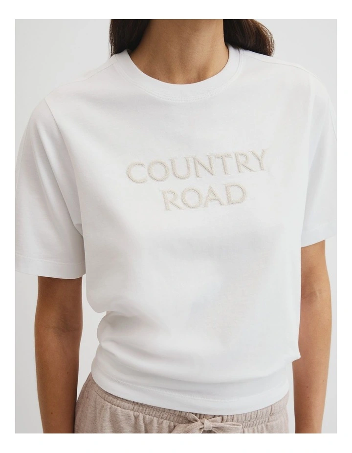 Australian Cotton Cr T-shirt in White image 2