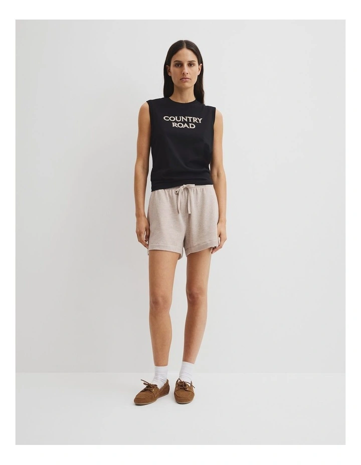 Australian Cotton Cr Tank in Black image 3