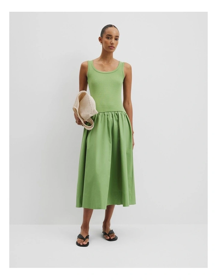 Spliced Tank Dress in Kiwi image 1