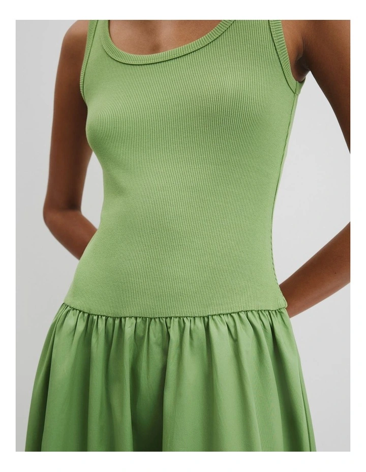 Spliced Tank Dress in Kiwi image 2