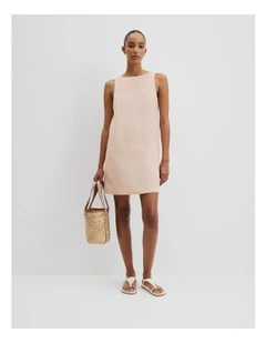 Mini Shift Dress in Guava Tint