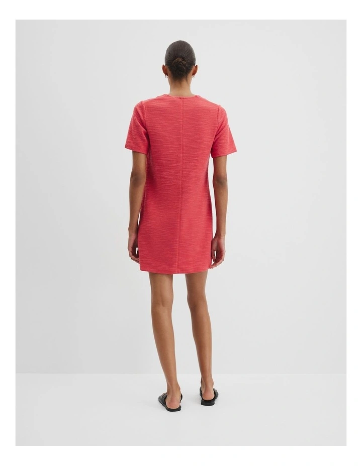 Textured Mini Dress in Cayenne image 4