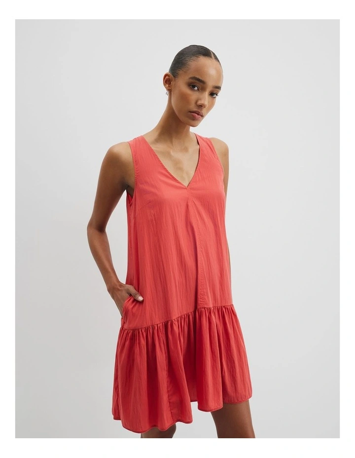 Trapeze Mini Dress in Cayenne image 3