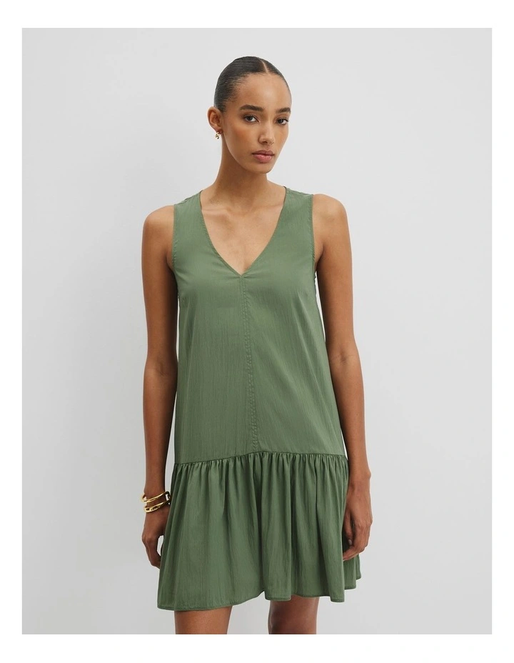 Trapeze Mini Dress in Fern image 3