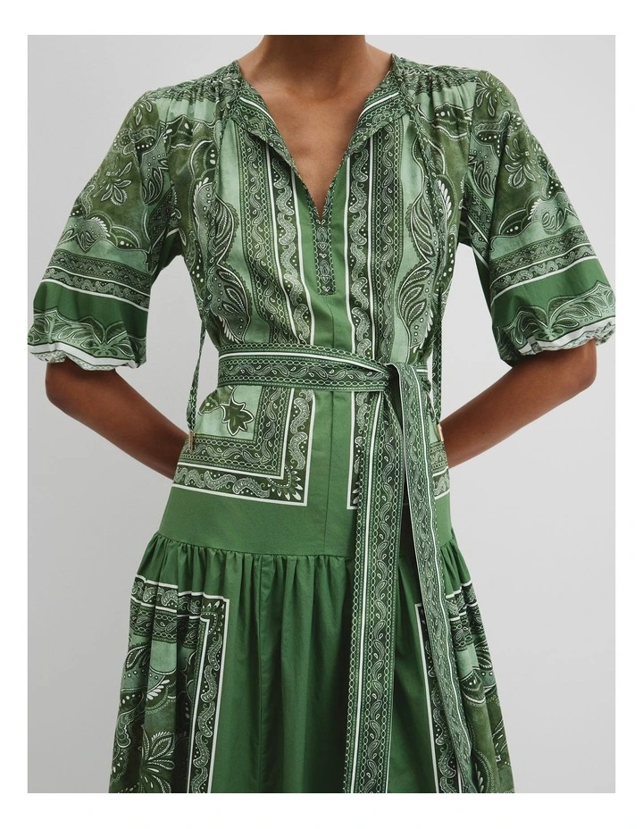 Scarf Print Maxi Dress in Fern Scarf Print image 2