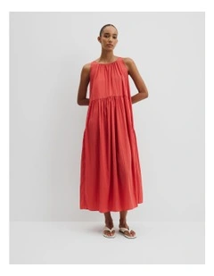 Trapeze Maxi Dress in Cayenne
