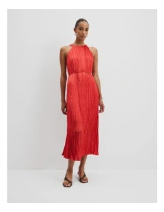 Crinkle Maxi Dress in Cayenne