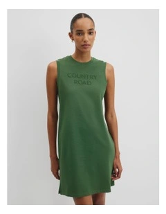 Australian Cotton Dress in Fern