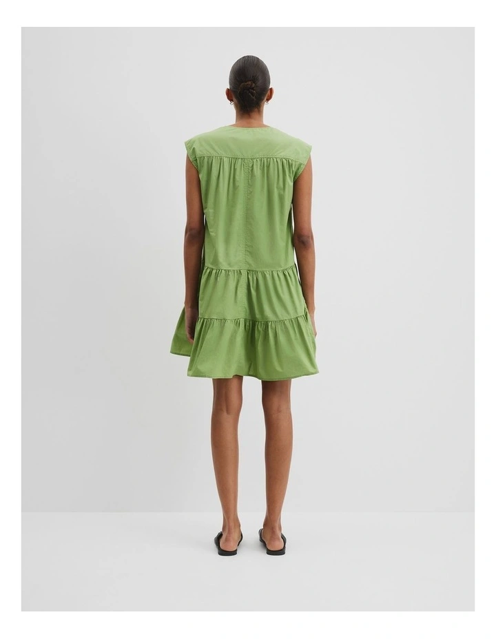 Tier Mini Dress in Kiwi image 4