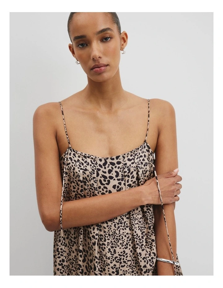 Maxi Print Dress in Mottled Animal image 2