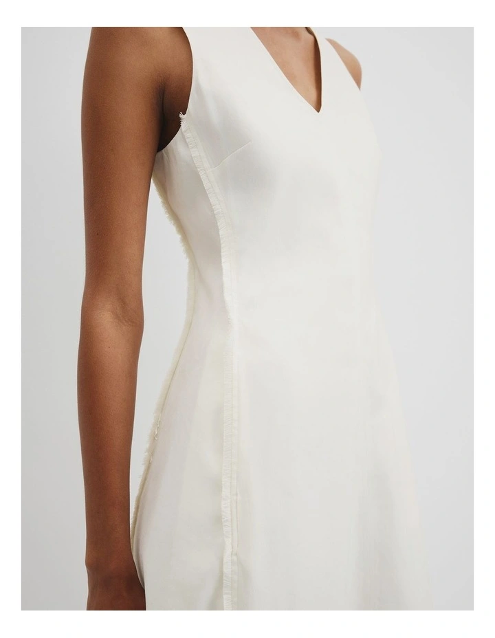 V-neck Maxi Dress in Antique White image 3