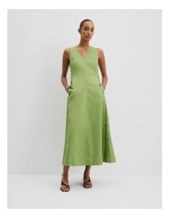 V-neck Maxi Dress in Kiwi