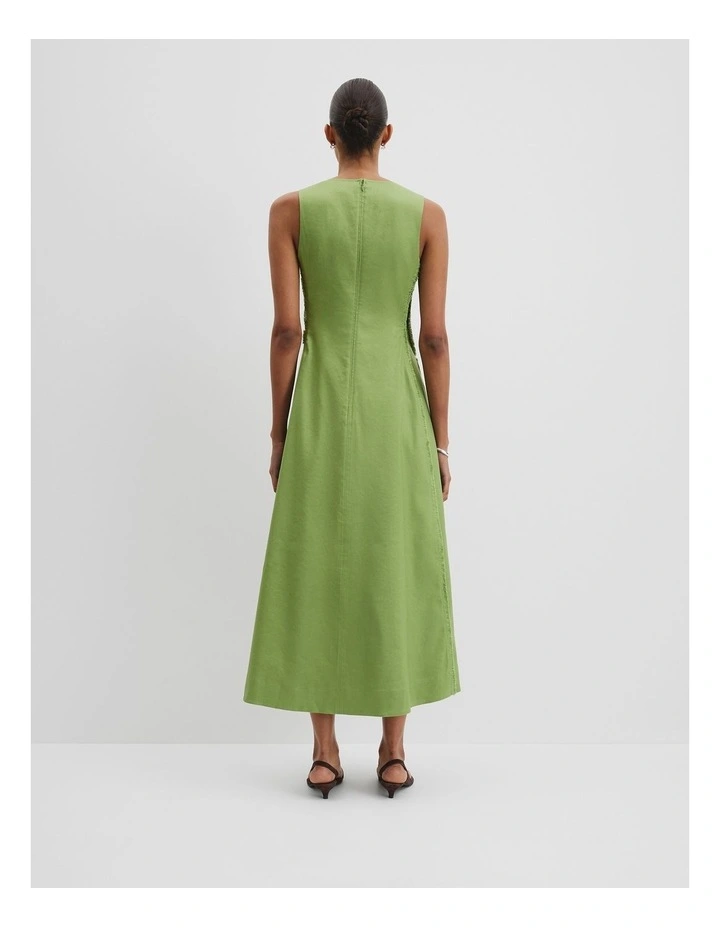 V-neck Maxi Dress in Kiwi image 4