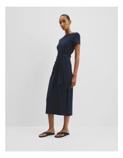Tie Side Dress in Navy