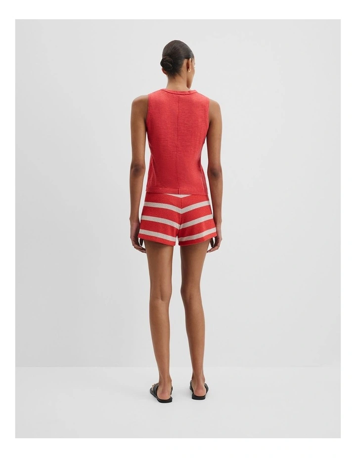 Organically Grown Cotton Linen Blend Vest in Cayenne image 4