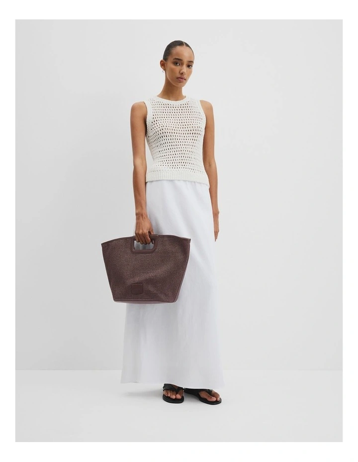 Tape Knit Tank in Antique White image 1