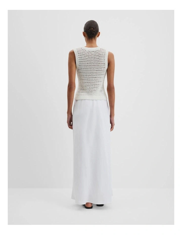 Tape Knit Tank in Antique White image 4