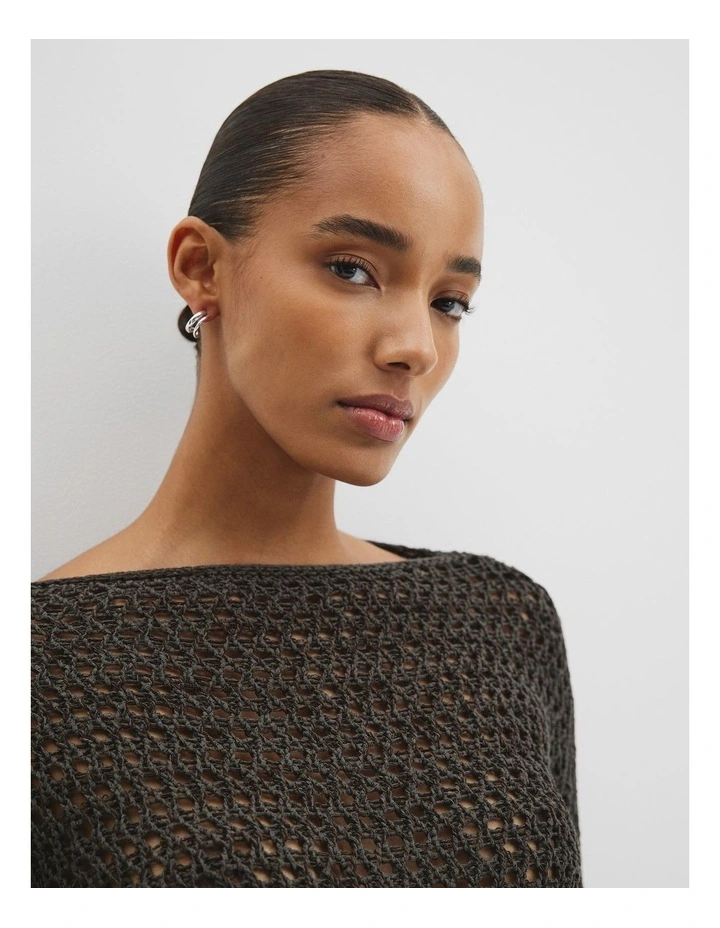 Long Sleeve Tape Knit in Fern image 3