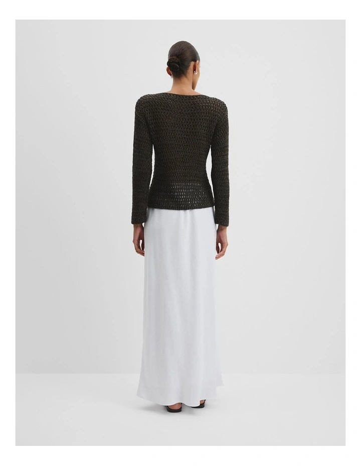 Long Sleeve Tape Knit in Fern image 4