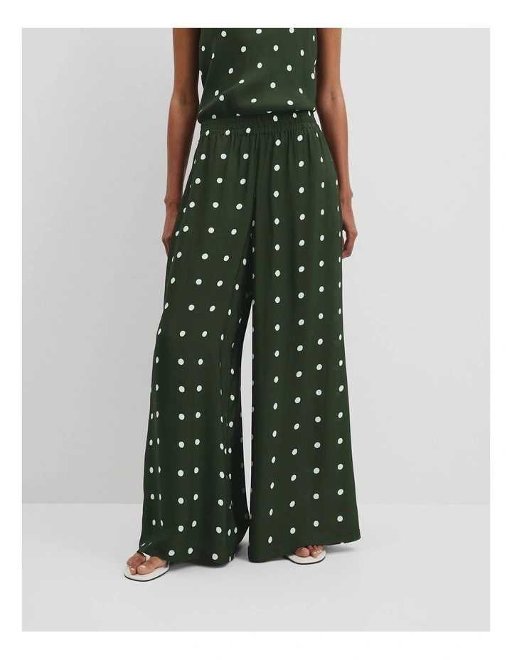 Spot Palazzo Pant in Fern Spot Green image 2