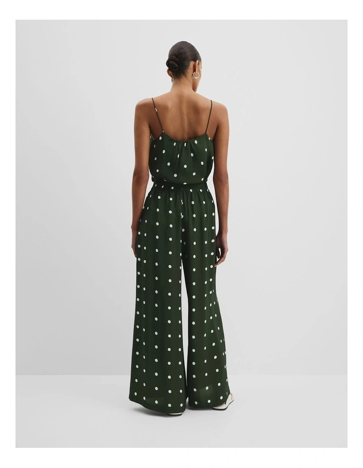 Spot Palazzo Pant in Fern Spot Green image 4