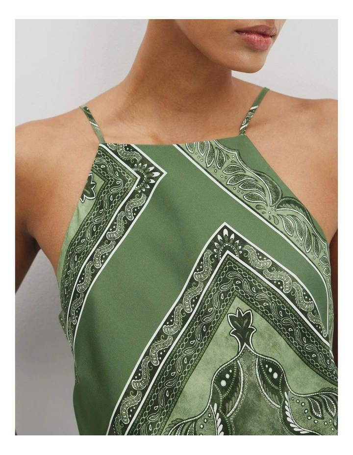 Scarf Cupro Top in Fern Scarf Print image 2