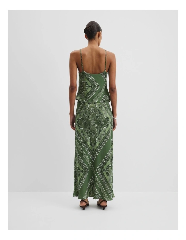 Scarf Cupro Top in Fern Scarf Print image 4