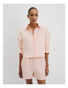 Australian Cotton Crop Oxford Shirt in Guava Tint