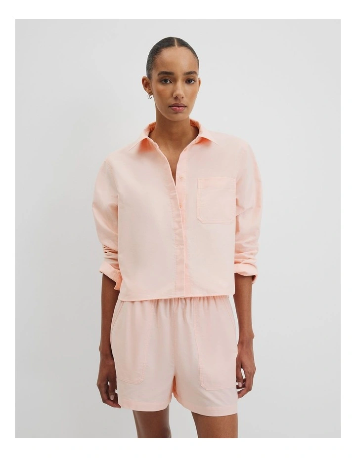 Australian Cotton Crop Oxford Shirt in Guava Tint image 1