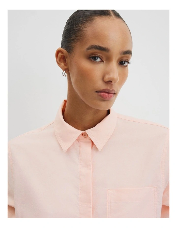 Australian Cotton Crop Oxford Shirt in Guava Tint image 2