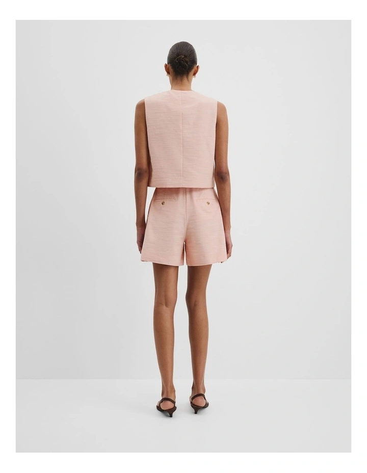 Textured Vest Top in Guava Tint image 4