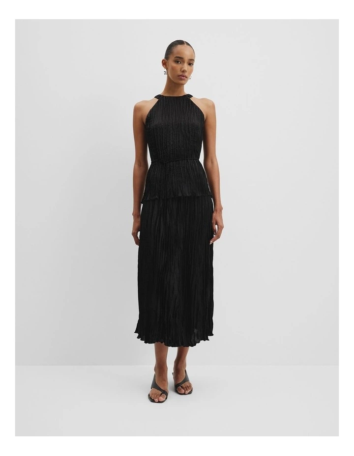 A-line Halter Top in Black image 1