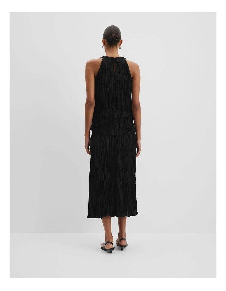 A-line Halter Top in Black image 4