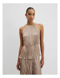 A-line Halter Top in Tapioca