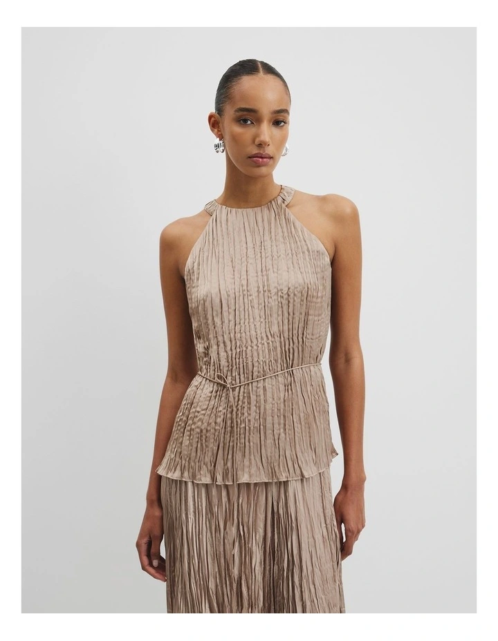 A-line Halter Top in Tapioca image 1