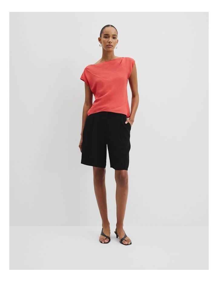 Crinkle Bias Top in Cayenne image 2