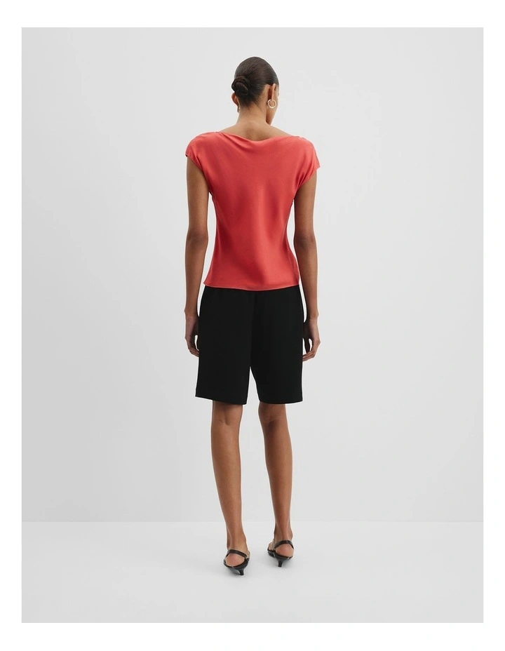 Crinkle Bias Top in Cayenne image 4