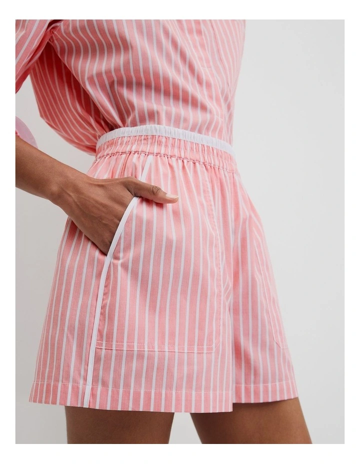 Australian Cotton Oxford Stripe Short in Cayenne image 3