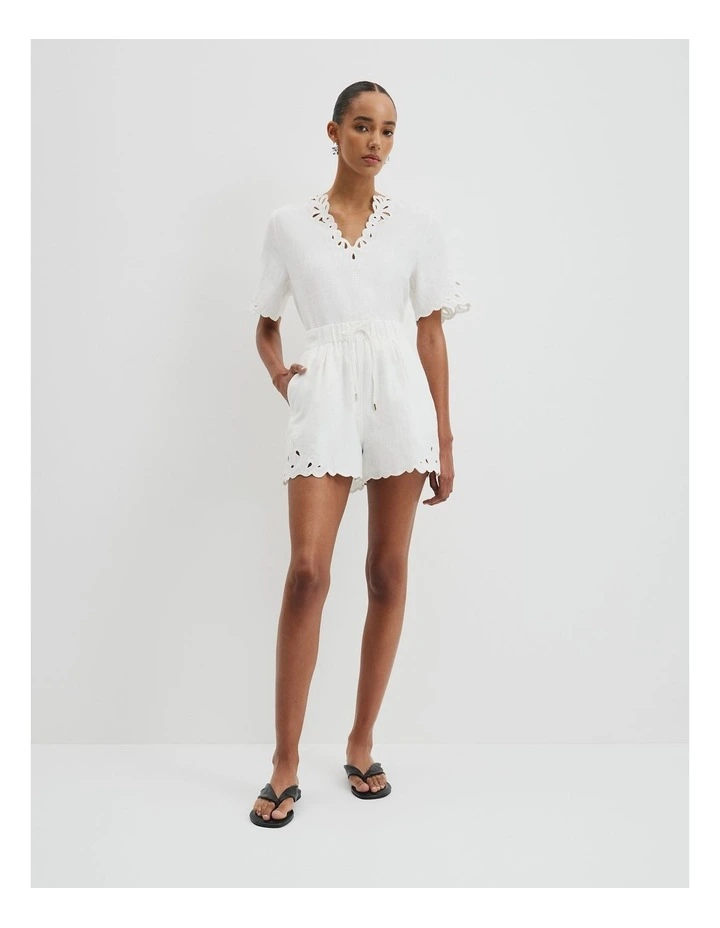 Cutwork Shorts in White image 1