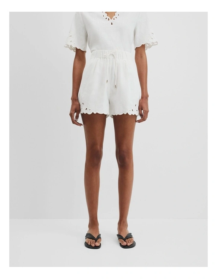 Cutwork Shorts in White image 2