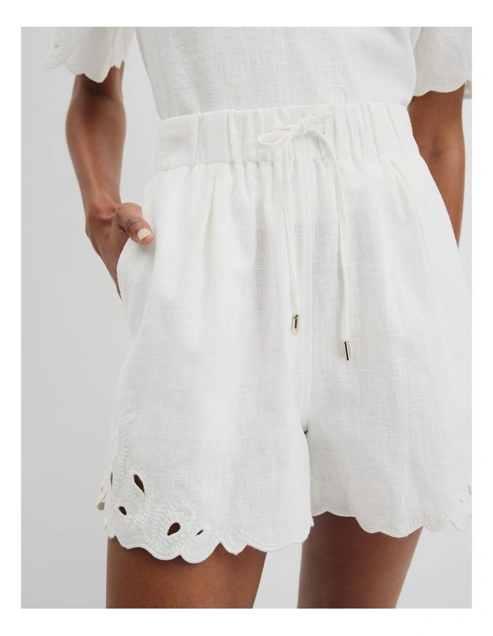Cutwork Shorts in White image 3